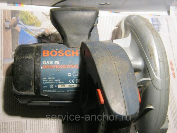 Ремонт якоря циркулярной пилы BOSCH GKS 65 CE